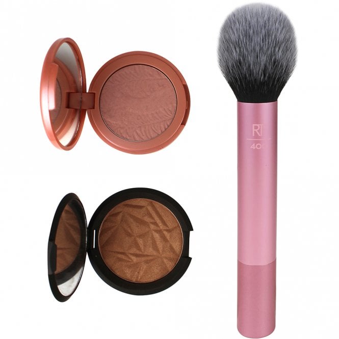 Real Techniques, By Sam & Nic Blush for Blush + Bronzer Brush Cheek, ขนแปรงสังเคราะห์, แปรงแต่งหน้า, แปรงแต่งหน้าReal Techniques