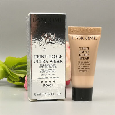 Lancome Teint Idole Ultra Wear  รองพื้นสุดฮิตอันดับ 1 จากลังโคม  1. ปิกปิดเนียนสนิทขั้นสุด  2.เกลี่ยง่ายสบายผิว  3.เนื้อแมตต์ไม่มันเงา  4.ติดทนตลอดทั้งวัน  5.กันแดดด้วย SPF 38 PA+++    เบอร์ PO-01  สำหรับผิวขาวอันเดอร์โทนเหลือง