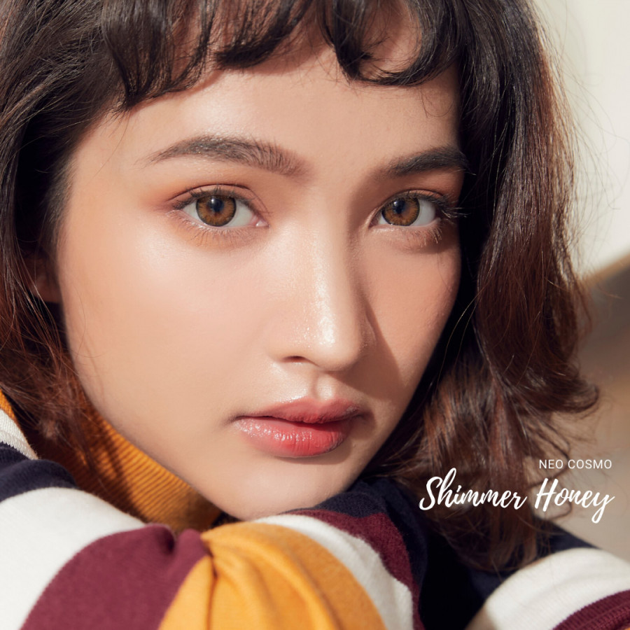Neo Cosmo Shimmer Honey คอนแทคเลนส์สีน้ำตาลทอง