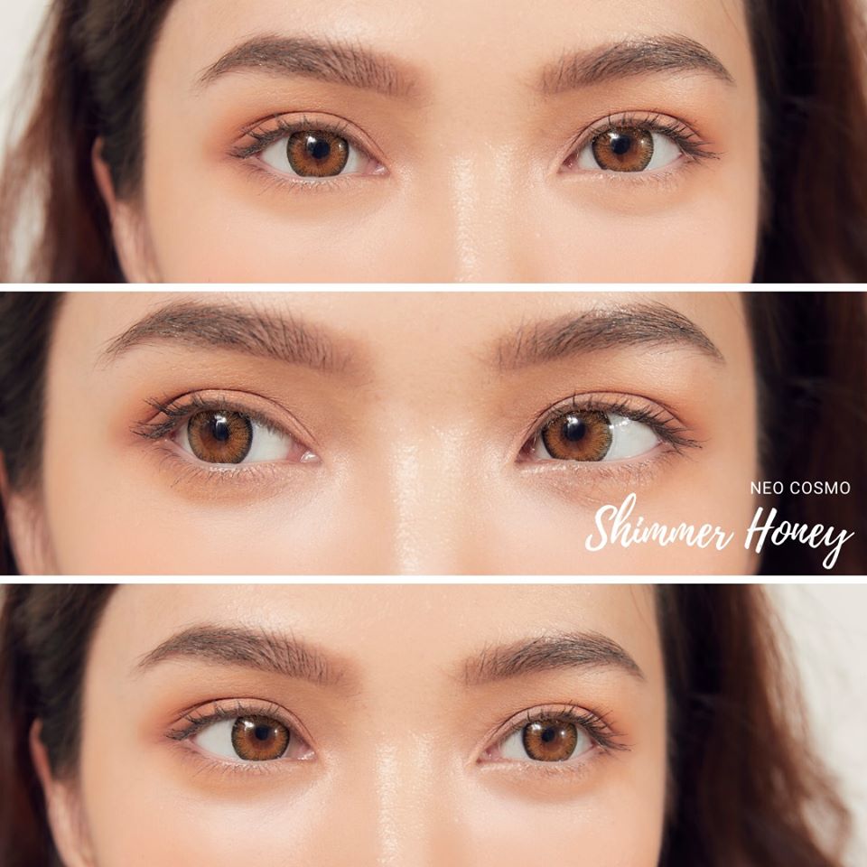 คอนแทคเลนส์สีน้ำตาลทอง Shimmer Honey Neo Cosmo