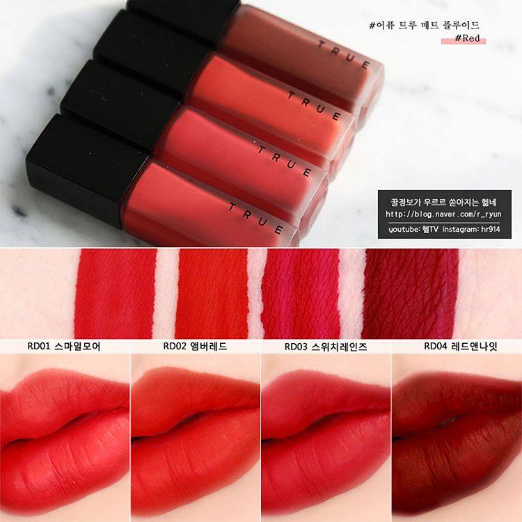 A'PIEU True Matt Fluid #RD02 Amber Red  5.7 g  ลิปเนื้อแมตต์