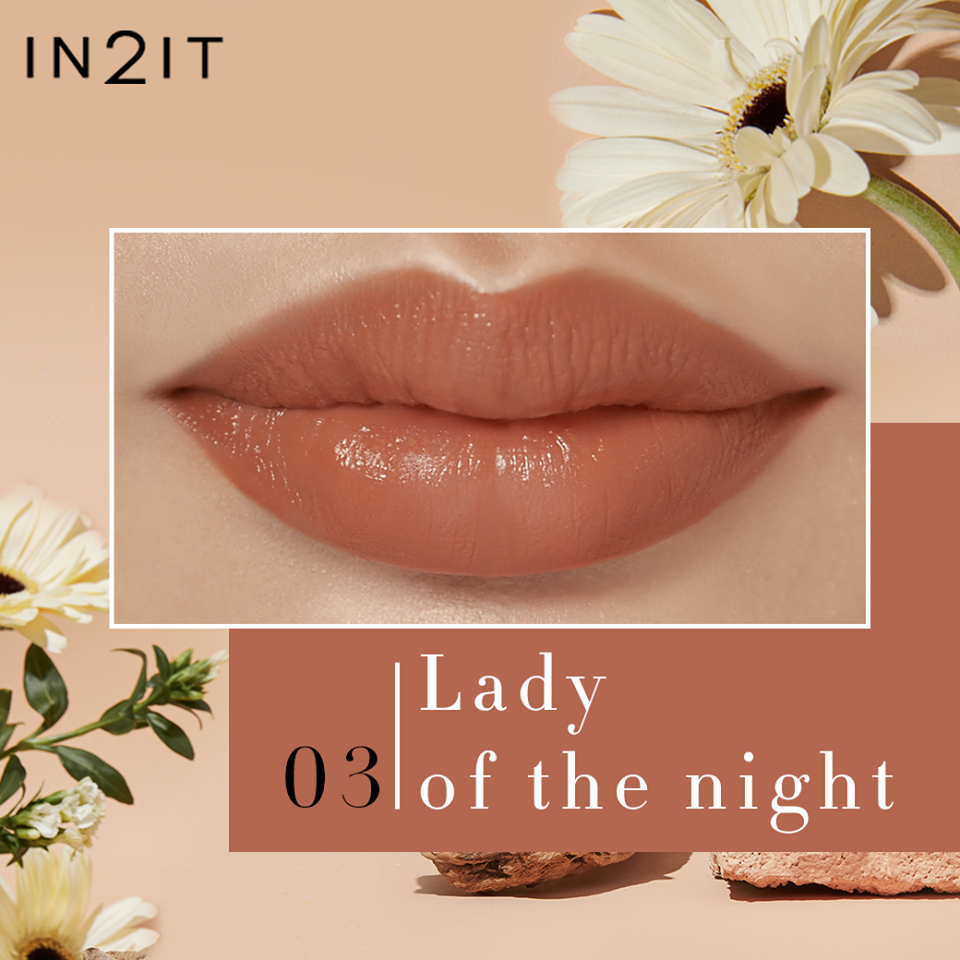 IN2IT, IN2IT Blooming Moist Lipstick, Blooming Moist Lipstick, Blooming Moist Lipstick #01 Orange Blossom, Blooming Moist Lipstick #02 Honesty, Blooming Moist Lipstick #03 Lady Of The Night, Blooming Moist Lipstick #04 Sweet Violet, Blooming Moist Lipstick #05 Buttercup, Blooming Moist Lipstick #06 Primrose, ลิปสติก, ลิปสติกเนื้อครีมมี่มอยส์, มอยส์เจอไรเซอร์