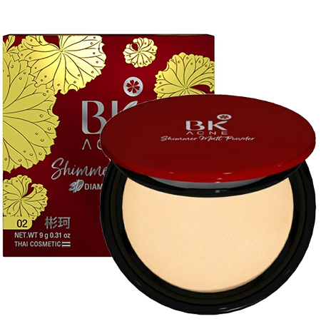 BK MASK Acne Shimmer Matt Powder 3D Diamond #02 Natural 9g 