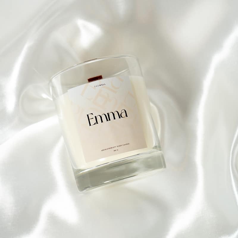 Gadwell Emma Aroma Therapy Sleep Candle 180g เทียนหอม ที่จะสร้างความสดชื่นและผ่อนคลายให้กับคุณ Fresh Green Citrus, Fruity Floral with Ginger Notes