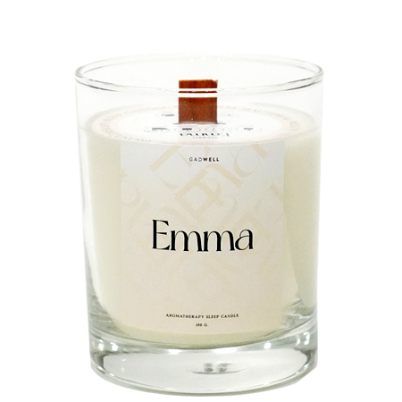 Gadwell Emma Aroma Therapy Sleep Candle 180g เทียนหอม ที่จะสร้างความสดชื่นและผ่อนคลายให้กับคุณ Fresh Green Citrus, Fruity Floral with Ginger Notes