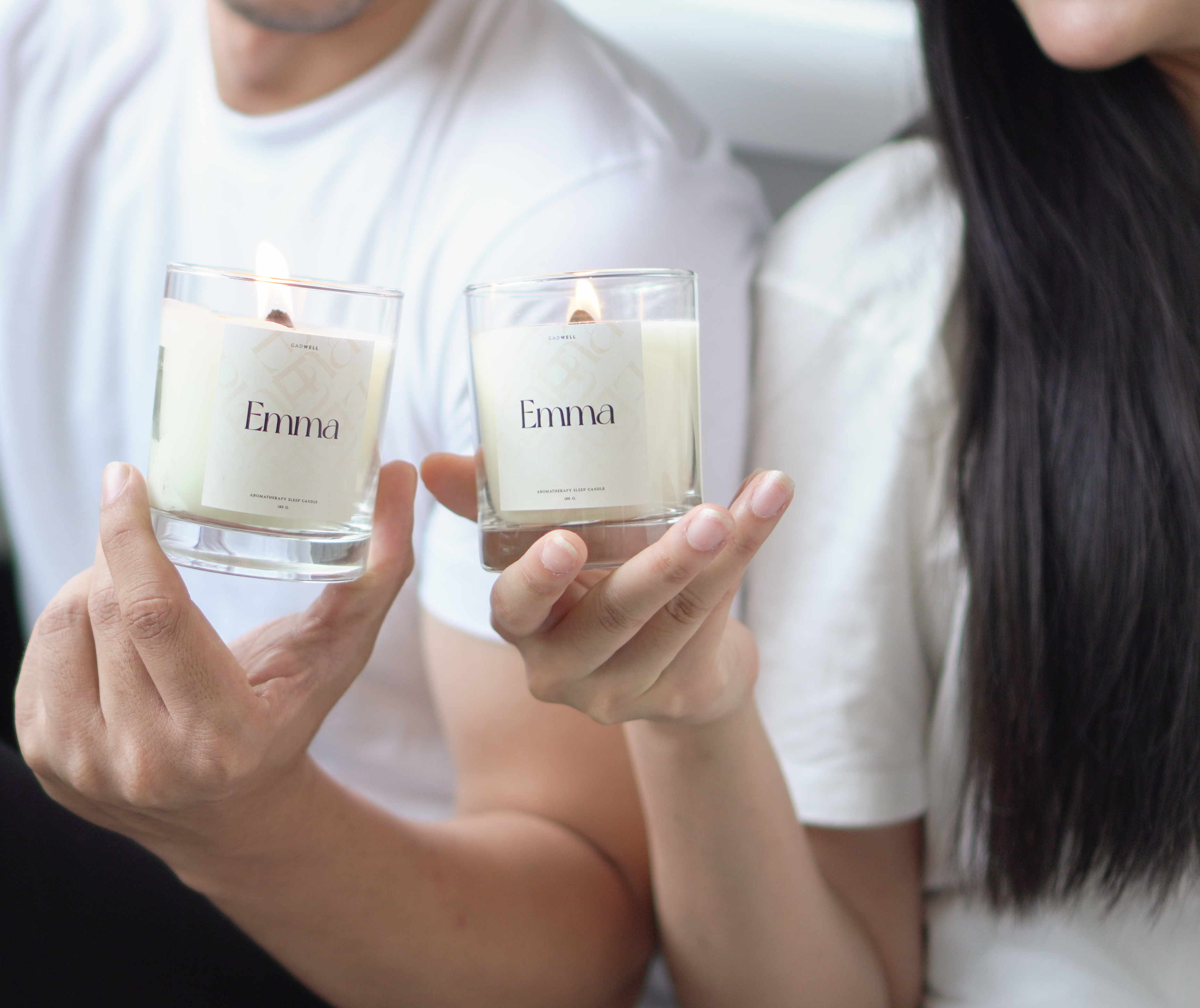 Gadwell Emma Aroma Therapy Sleep Candle 180g เทียนหอม ที่จะสร้างความสดชื่นและผ่อนคลายให้กับคุณ Fresh Green Citrus, Fruity Floral with Ginger Notes