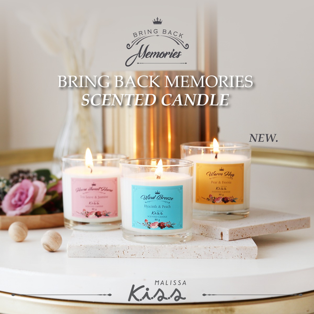 เทียนหอม Malissa Kiss Scented Candle Warm Hug