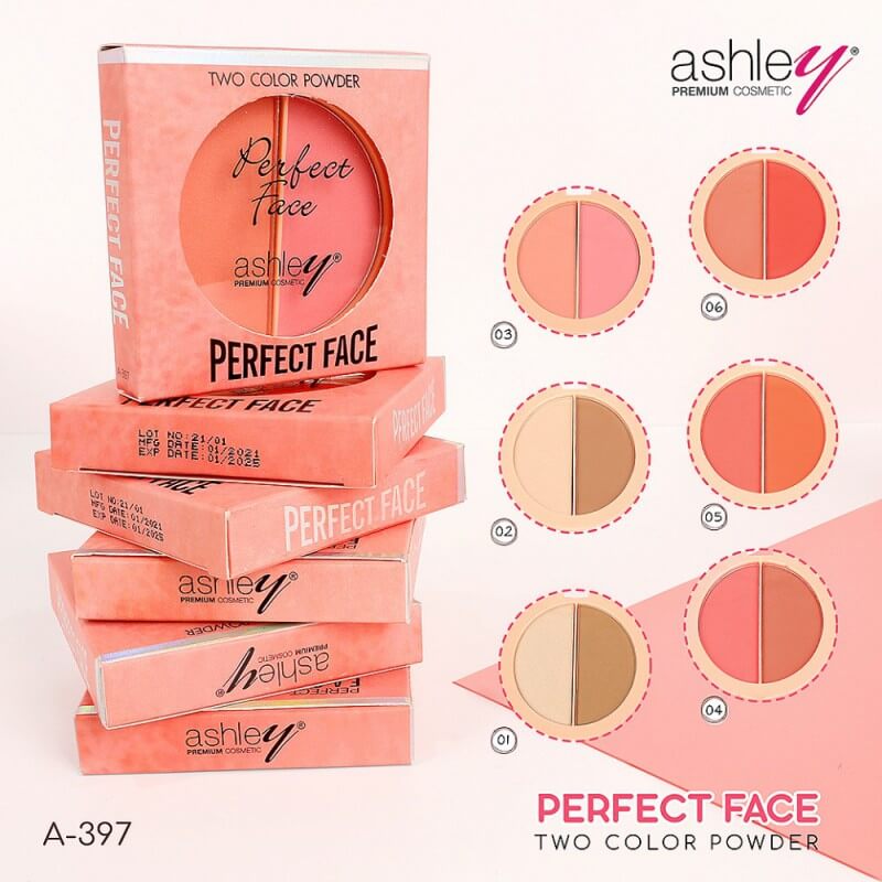 Ashley,Ashley Perfect Face,Perfect Face,Perfect Face Brush,ไฮไลท์,คอนทัวร์,เพอร์เฟค เฟซ บลัช,บลัชออน