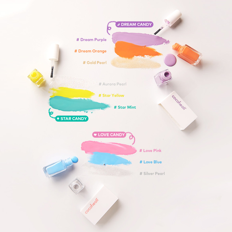 COCOHEALI Cube Nail Dream Candy 13.5g สีทาเล็บปลอดภัยไร้สารอันตราย 100% เด็กทาได้ คุณแม่มั่นใจ ลอกออกได้ ไม่ต้องล้าง ไม่มีกลิ่นฉุน