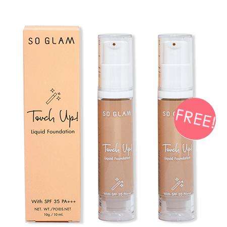 ซื้อ 1 ชิ้น ฟรี 1 ชิ้น Touch Up Liquid Foundation #03 Custard10g 