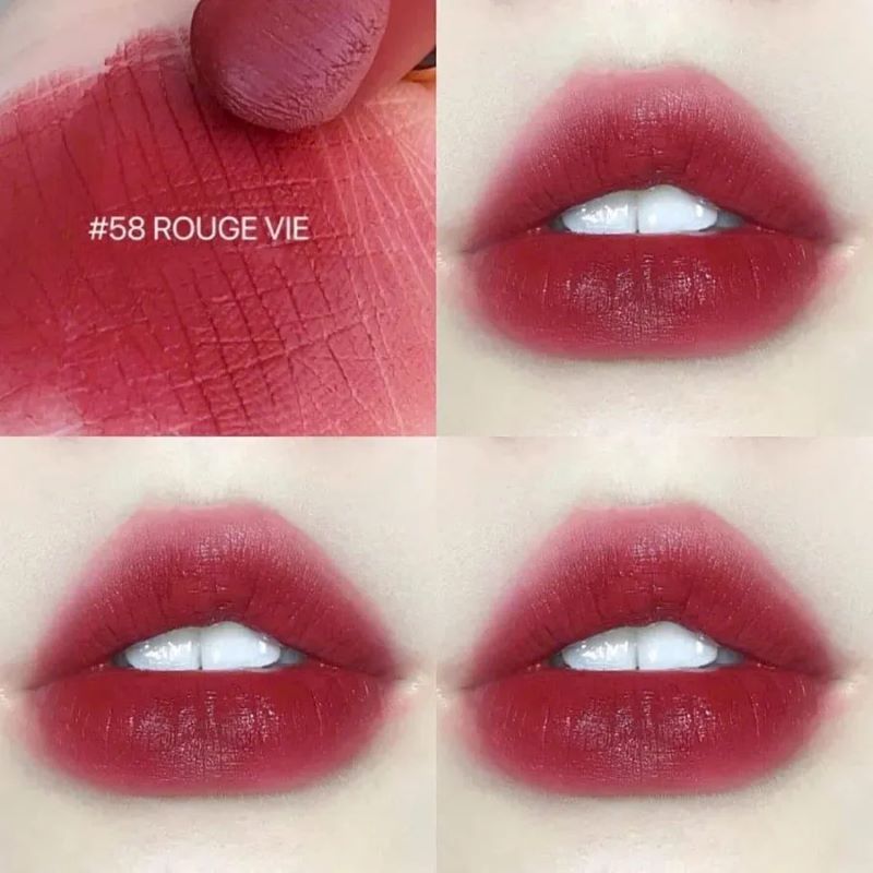 CHANEL Rouge Allure Velvet 1g #58 Rouge Vie, ลิป CHANEL ,chanel rouge allure velvet สีไหนสวย,ลิป chanel rouge allure velvet รีวิว , CHANEL ROUGE ALLURE VELVET matte lipstick ,CHANEL ROUGE ALLURE VELVET 58 , ลิปสติกเนื้อแมตต์ 58